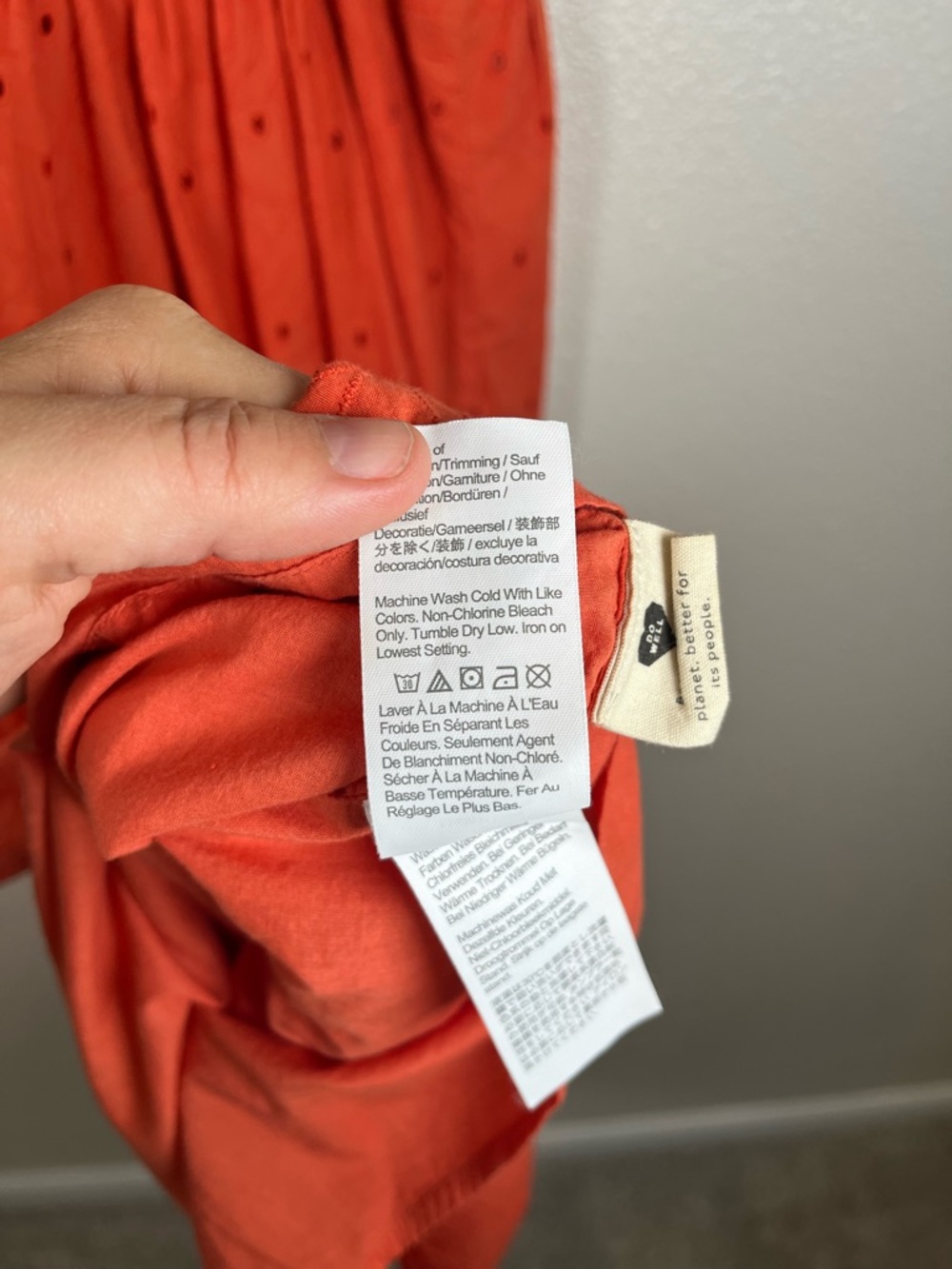 Madewell Eyelet Summertime Cami Midi Dress Rusted Clay Orange SM - Picture 10 of 12